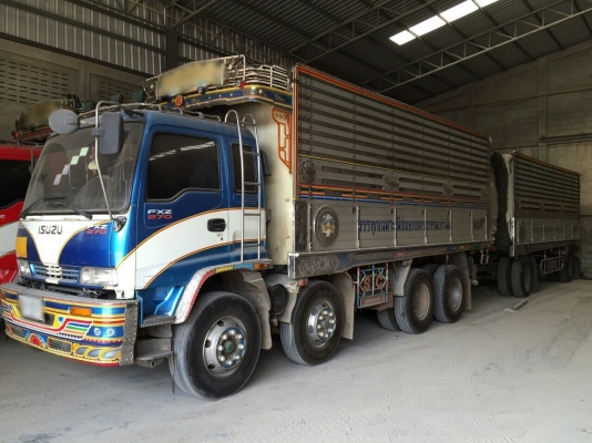 ขายรถพ่วง 22 ล้อ แม่ดั้ม-ลูกไม่ ดั้ม มี 2 พ่วง สวยๆ กระบะเนียมคอกเกษตร ISUZU 270 ยูโรทู รถสวย ราคา.2150000 สนใจรีบจองด่วน