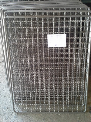 ถาดตะแกรงสเตนเลส ปิ้งย่างตาก