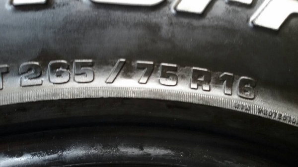 ขายยาง bf all 265/75/16 ดอกเต็มติดหนวด