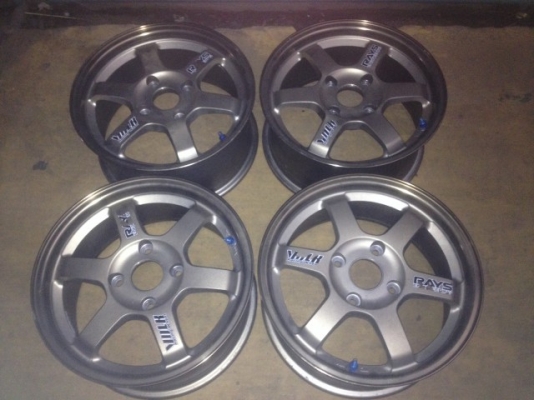 ล้อ TE37 เเท้ขอบ15กว้าง7นิ้วอ๊อฟ43 4รู114สีเดิมๆไม่คดไม่ดุ้งญี่ปุ่นสภาพสวย