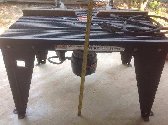 ขายโต๊ะพร้อมเร้าเตอร์ Vintage Craftsman Router เก่าเก็บใช้งานมาน้อยโต๊ะเป็นอลูมิเนียมหนาๆ หนักๆ