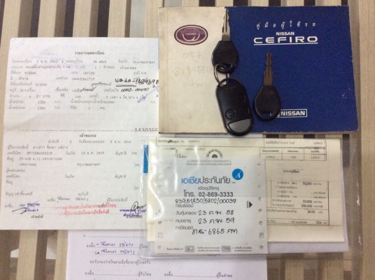 ขายรถนิสสัน เซฟิโร่ A32 ปี1999 เครื่อง VQ 2.0 ออโต้ ติดแก๊ส LPG ระบบหัวฉีด ตัวท็อป airbag/abs ระบบไฟฟ้าทั้งคัน เบาะหนัง ลายไม้ วิทยุCDเคนวูด แอร์ดิจิตอล ภายในสะอาด ตัวถังเดิมๆสีเงามีริ้วรอยเล็กน้อย แม็กเดิม รถขับดี ประหยัด นิ่มนวล พร้อมใช้ได้เลยครับ ประกั