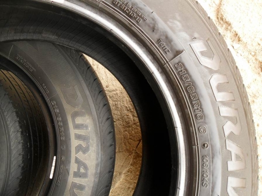 ยางกระบะขอบ16 บริดสโตน215-65-R16ลงพื้นปลายปี12(4เส้น2,600บ)