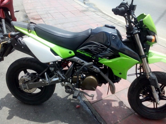 ขาย Kawasaki Ksr 110 ปี 54 สตาร์ทเท้า ไม่มีครัช เครื่องดี ชุดสีดี เล่มพร้อมโอน