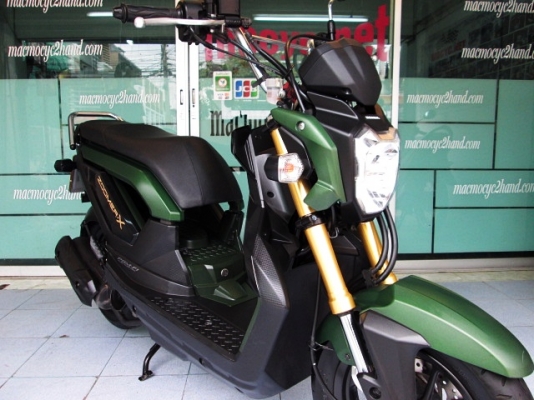 ZOOMER สีเขียว แบบทหาร ตัวท๊อป เบลกคอมบาย รถเดือน มิถุนายน ปี 57 ไมล์ 6 พันโล เครื่องเดิมๆ แถม 4 รายการ  38900