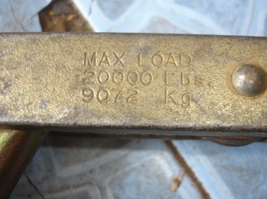 ขายตัวจับดึงสลิง ดึงสวยไฟ USA. 1628-30mm. max load 20ตัน