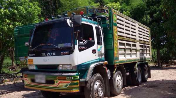ขายรถบรรทุกพ่วงดัมพ์ Isuzu เครื่อง 270 แรง ปี 47 แม่ 12 ล้อ ลูก 2 เพลา กระบะดัมพ์แม่ลูก