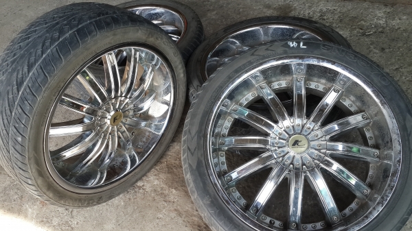 Keocis wheel ขอบ 22 โครเมี่ยม 6รู พร้อมยางสวยๆ