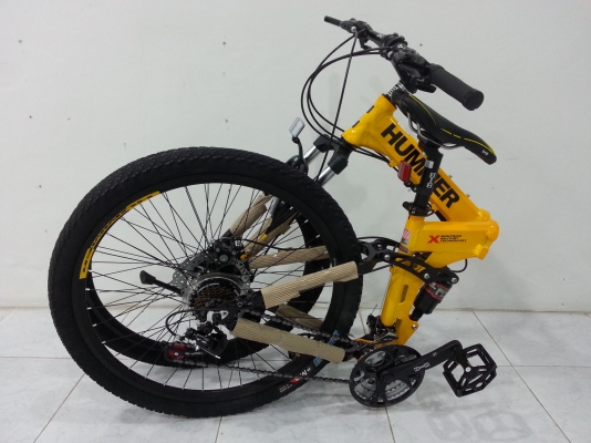 จำหน่ายจักรยานพับได้ HUMMER X แบบมีโช๊คหน้า-หลัง มีของเลย พร้อมส่งทุกจังหวัด