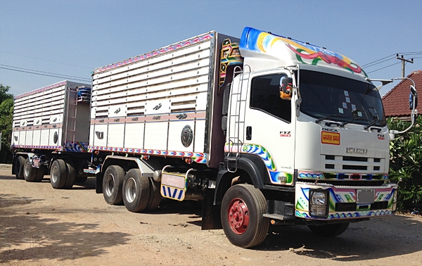 ขายรถพ่วง22ล้อ ISUZU DECA 360 ปี56 ดัมพ์มิเนียมคอกเกษตร