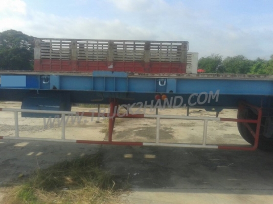 ขายยกชุด รถบรรทุกหัวลาก 10 ล้อ MITSUBISHI FUSO FN527 SR 220 แรงม้า ปีจดทะเบียน 2545 + หางเทเลอร์พื้นเรียบ อู่พนัส ยาว 12 เมตร 2 เพลา