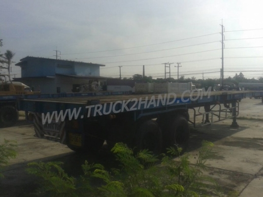 ขายยกชุด รถบรรทุกหัวลาก 10 ล้อ MITSUBISHI FUSO FN527 SR 220 แรงม้า ปีจดทะเบียน 2545 + หางเทเลอร์พื้นเรียบ อู่พนัส ยาว 12 เมตร 2 เพลา