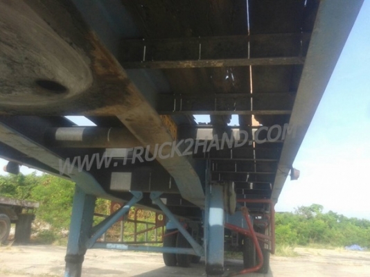 ขายยกชุด รถบรรทุกหัวลาก 10 ล้อ MITSUBISHI FUSO FN527 SR 220 แรงม้า ปีจดทะเบียน 2545 + หางเทเลอร์พื้นเรียบ อู่พนัส ยาว 12 เมตร 2 เพลา