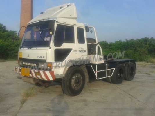 ขายยกชุด รถบรรทุกหัวลาก 10 ล้อ MITSUBISHI FUSO FN527 SR 220 แรงม้า ปีจดทะเบียน 2545 + หางเทเลอร์พื้นเรียบ อู่พนัส ยาว 12 เมตร 2 เพลา
