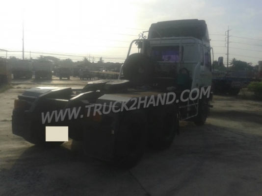 ขายยกชุด รถบรรทุกหัวลาก 10 ล้อ MITSUBISHI FUSO FN527 SR 220 แรงม้า ปีจดทะเบียน 2545 + หางเทเลอร์พื้นเรียบ อู่พนัส ยาว 12 เมตร 2 เพลา