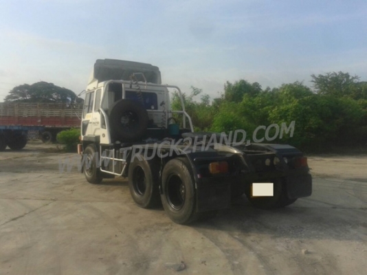 ขายยกชุด รถบรรทุกหัวลาก 10 ล้อ MITSUBISHI FUSO FN527 SR 220 แรงม้า ปีจดทะเบียน 2545 + หางเทเลอร์พื้นเรียบ อู่พนัส ยาว 12 เมตร 2 เพลา