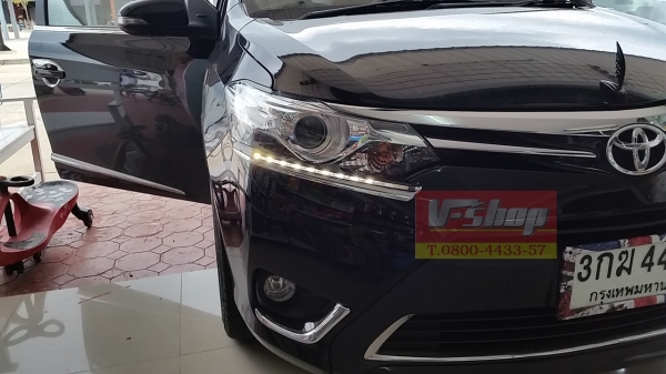ไฟเดย์ไลท์ตรงรุ่นสำหรับ  New Vios ตรงรุ่น สามารถนำไปใส่ได้เลยครับ ติดนอกโคม มาพร้อมอุปกรณ์ครบๆ พร้อมนำไปติดตั้งได้เลย
