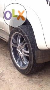 ล้อแม็กซ์ 22 นิ้ว หน้า 10 นิ้ว หลัง 12 นิ้ว พร้อมยางยังพอใช้ได้ ซื้อมาเกือบแสน เลิกใช้ ขายถูก คุยกันได้ 096 2523880 Line 0864085619