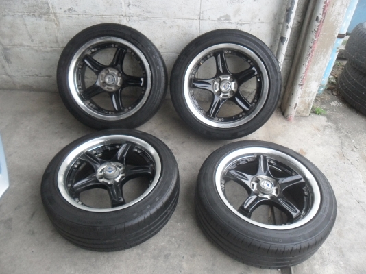 ล้อแม็ก 16นิ้ว 4รู100 พร้อมยาง สวยๆ 4 ล้อ ราคา 6300 บาท