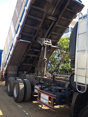 ขายรถพ่วง22ล้อ HINO MEGA ซีรีส์500 344แรง HiSpeed ปี55 เบรคแห้ง ดัมพ์เสรีชัย คอกเกษตร สภาพเดิม