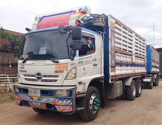 ขายรถพ่วง22ล้อ HINO MEGA ซีรีส์500 344แรง HiSpeed ปี55 เบรคแห้ง ดัมพ์เสรีชัย คอกเกษตร สภาพเดิม