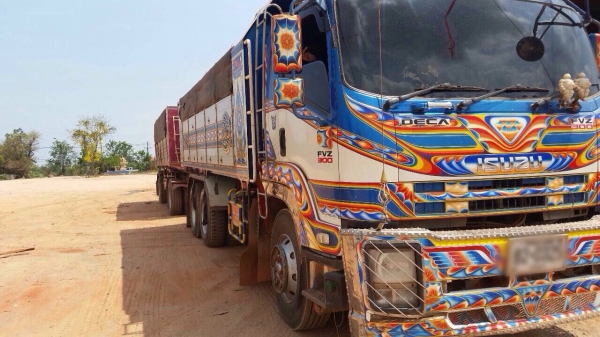 ขายรถพ่วงดัมพ์ ISUZU เครื่อง 300 แรง ปี 53 กระบะดัมพ์สหกิจ ลูก 2 เพลา