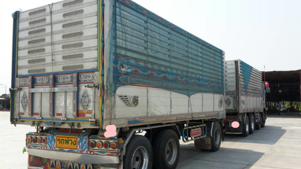 ขายดาวน์รถบรรทุก 24 ล้อพ่วงแม่ลูกดัมพ์อู่นัฐชาคอกเกษตร ISUZU DECA 360 แรงม้าปี 2557 ลูกพ่วง 3 คาน ขายดาวน์ 800000