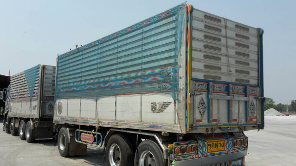 ขายดาวน์รถบรรทุก 24 ล้อพ่วงแม่ลูกดัมพ์อู่นัฐชาคอกเกษตร ISUZU DECA 360 แรงม้าปี 2557 ลูกพ่วง 3 คาน ขายดาวน์ 800000