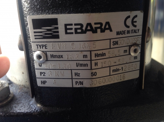 ขายปั้มน้ำแรงดันสูง Ebara 4HP. 380V ขนาดเข้า ออก 1.5นิ้ว สภาพสวย พร้อมชุดถังกรองน้ำสแตนเลสอย่างดี 2 ใบ พร้อมใช้งาน