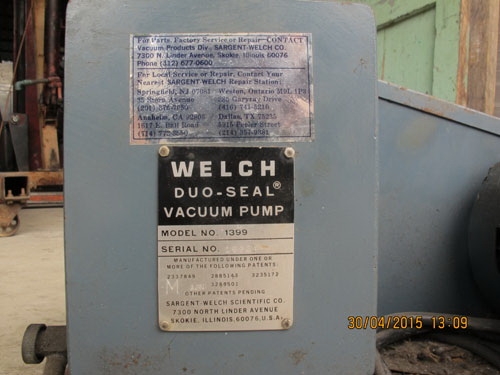 ขายแวคคัมWELCH พร้อมมอเตอร์ของอเมริกา ใชไฟ115โวลท์สวยๆ