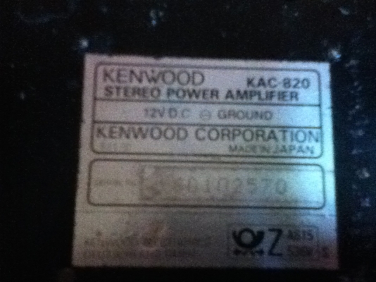 ขายแอมป์ KENWOOD รุ่น KAC-820 (2ch) ใช้ได้ปกติ 1300.-