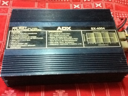 ขายแอมป์ ADX รุ่น SX-4004 (4ch) เสียงดีสภาพสวยขายถูกๆ 1500.-