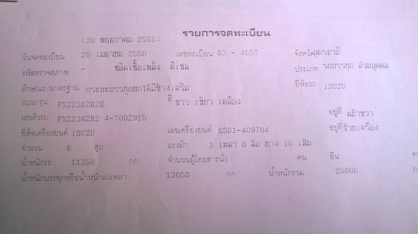 ขายรถพ่วง แม่-ลูกดั้ม ISUZU DECA 320 Maxload ปี 50 คัสซีสวยตลอดเส้น เครื่องเดิม เกียร์เดิม ลูก 3 คาน 7 เมตร ทะเบียนพร้อมโอน ราคาต่อรองได้ครับ ขายรถพ่วง แม่-ลูกดั้ม ISUZU DECA 320 Maxload ปี 50 คัสซีสวยตลอดเส้น เครื่องเดิม เกียร์เดิม ลูก 3 คาน 7 เมตร ทะเบียนพร้อมโอน ราคาต่อรองได้ครับ