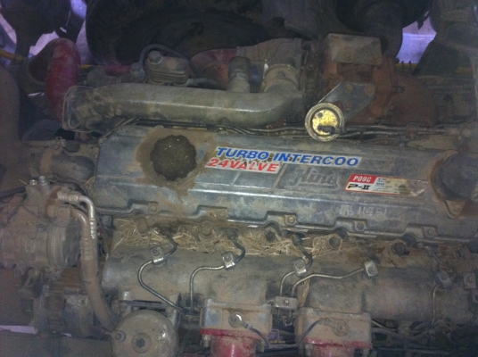 ขาย HINO 3M วางเครื่อง PO9C สองเพลาดั๊ม กระบะเนียม