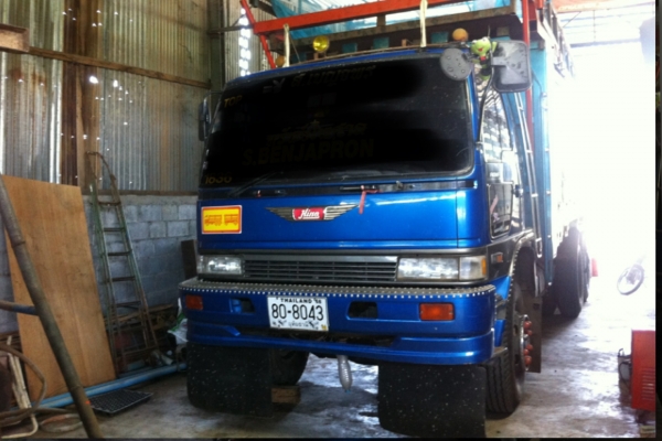 ขาย HINO 3M วางเครื่อง PO9C สองเพลาดั๊ม กระบะเนียม
