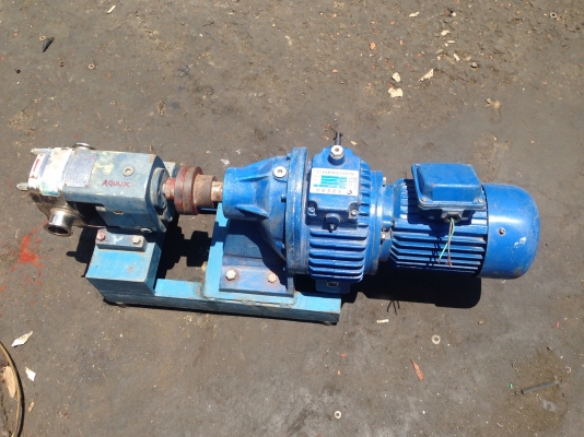 ขายเกียร์ปั้มสแตนเลส พร้อมมอเตอร์เกียร์แบบปรับรอบ ขนาด 2HP. 380V ใช้ในอุตสาหกรรมอาหาร สภาพสวย พร้อมใช้งาน