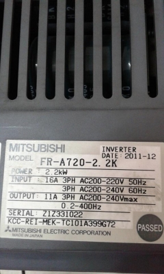 อินเวอร์เตอร์ 2.2 kw. มิซูบิชิ