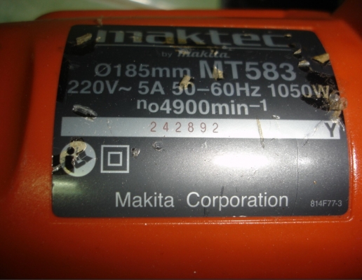 ขายเลื่อยวงเดือน7" maktec mt583 ของแท้100\%