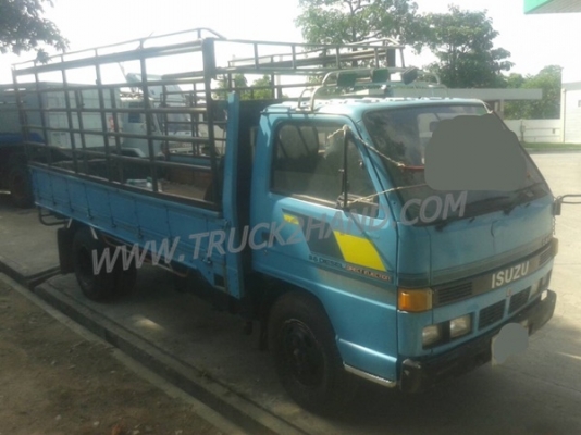 รถบรรทุก 6 ล้อ กระบะรั้ว ISUZU NKR  เครื่อง 4BE1 110 แรงม้า 4 สูบ รถปีจดทะเบียน 2534