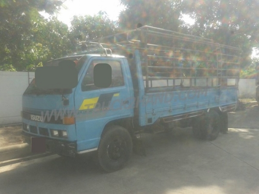 รถบรรทุก 6 ล้อ กระบะรั้ว ISUZU NKR  เครื่อง 4BE1 110 แรงม้า 4 สูบ รถปีจดทะเบียน 2534