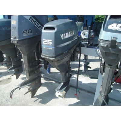 ขายเครื่องยนต์เรือมือสอง Yamaha F25AEM 4 Stroke จากญี่ปุ่น