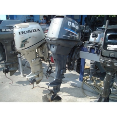 ขายเครื่องยนต์เรือมือสอง Yamaha 25 แรงม้า 4 จังหวะ มีทริม/ทิ้ว