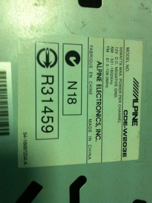 Alpine CDE-W203E เครื่องM-Tech USB IPod MP3 CD FMไทย AUX คุมกล่องCD ปรีเอ้า1ชุด มือ2 Alpine CDE-W203E เครื่องM-Tech USB IPod MP3 CD FMไทย AUX คุมกล่องCD ปรีเอ้า1ชุด มือ2