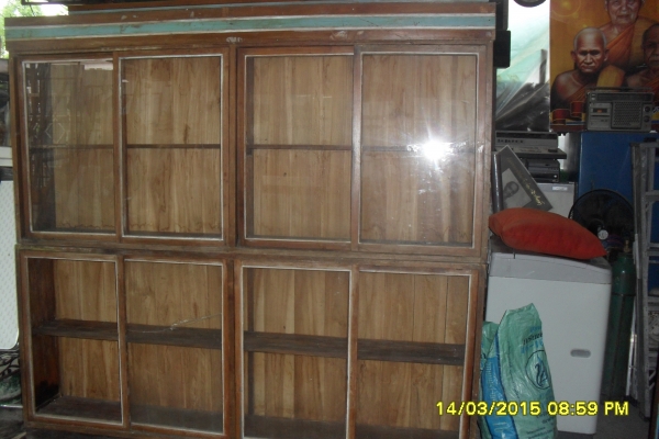 ขายตู้โชว์ไม้สัก