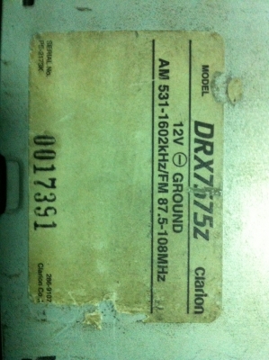 Clarion DRX7575Z 24Bit 4V CD FMคลื่นไทย มือ2 Clarion DRX7575Z 24Bit 4V CD FMคลื่นไทย มือ2