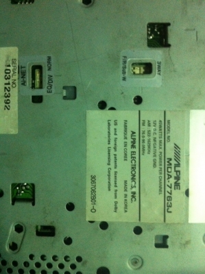 Alpine MDA-7763J MD หน้าจอสไลด์ไฟฟ้า ปรับระดับหน้าจอได้3ระดับ ปรีเอ้า1ชุด คุมกล่องCD มือ2 ญี่ปุ่น