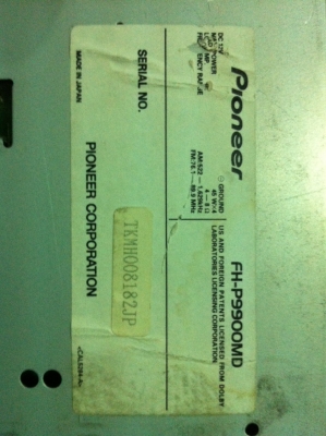 Pioneer FH-P9900MD CD MD สไลด์ไฟฟ้า 2ปรีเอ้า คุมกล่องCD สภาพสวย มือ2 ญี่ปุ่น