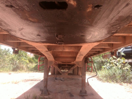 ขายหางพ่วง ไทยเทรลเลอร์. พื้นเรียบ 2 เพลา.  ปี 46   (  มีขาย 2 หาง. )   สนใจติดต่อ  081 - 6079515