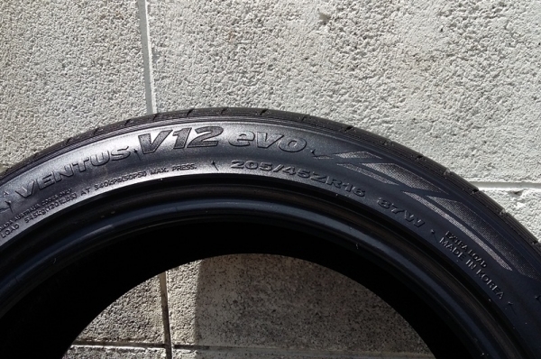 ยาง,205-45-16 Hankook V12 Evo ปี14สวยๆ หนึ่งเส้น 1,400