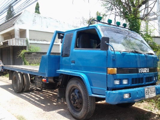 รถเทเลอร์พร้อมใช้งาน อีซูซุ SDR บรรทุก แม๊คโครPC120 ได้